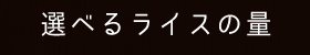 選べるライスの量